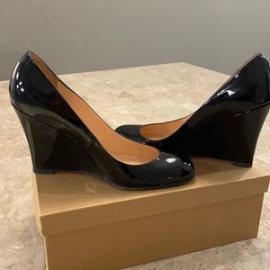 Louboutin patent wedge